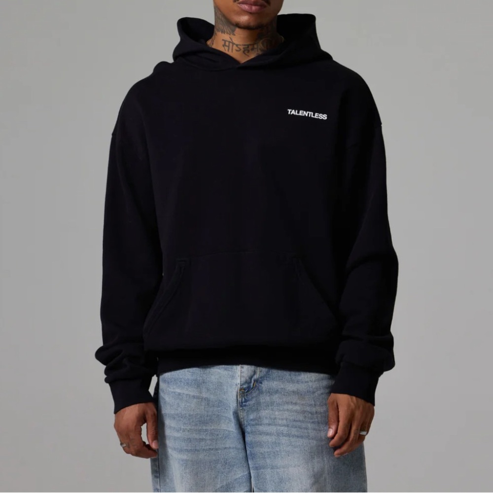 TALENTLESS Black Heavyweight Hoodie Unisex